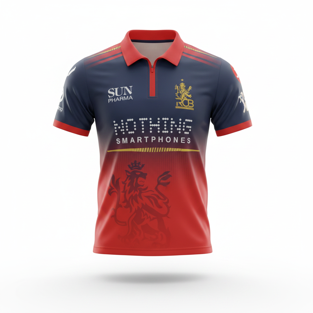 Bangalore Red & Blue 'King 18' Edition - Premium Sublimation Jersey