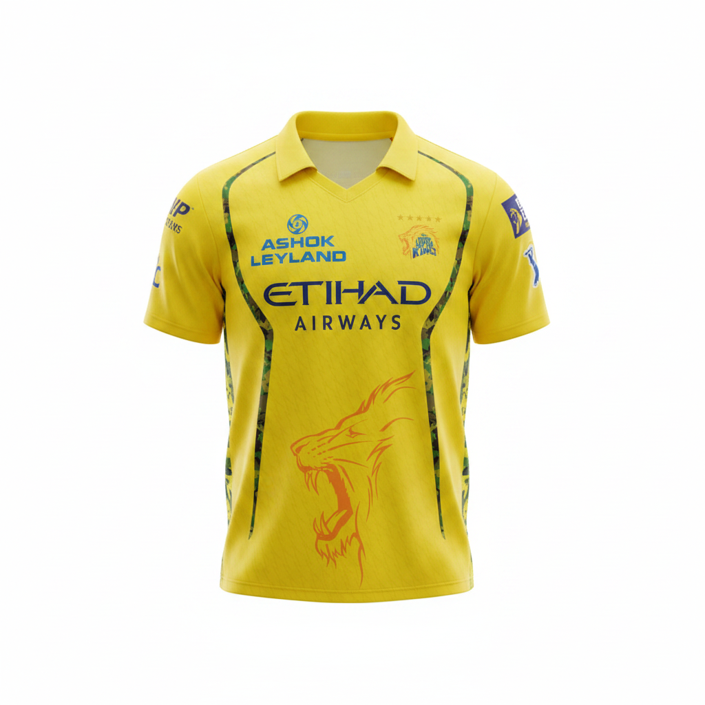 Chennai Yellow 'Thala 7' Edition - Premium Sublimation Jersey