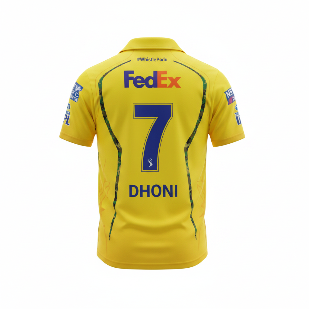 Chennai Yellow 'Thala 7' Edition - Premium Sublimation Jersey